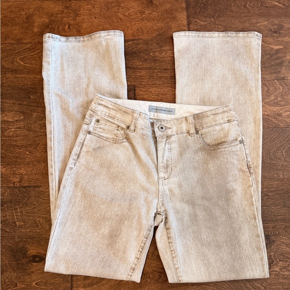 Chico's Platinum Denim NWOT Light Tan/ Brown Bootcut Jeans - Picture 2 of 6
